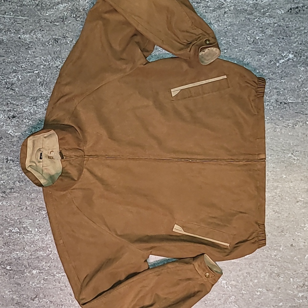 Robert Comstock Expedition. Faux-Suede bomber jacket. Like-new. Men's XL